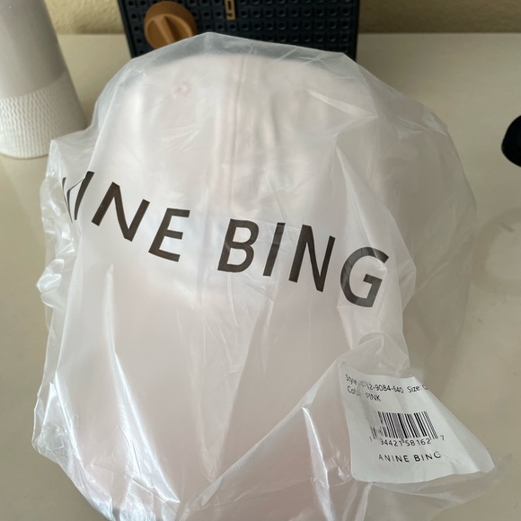 NEW NWT ANINE BING Jeremy Baseball Cap in Washed Pink One Size - Picture 5 of 5